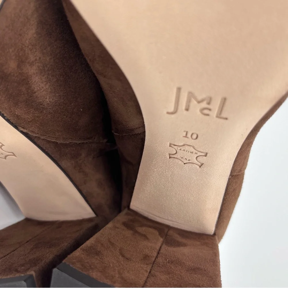NWT J. McLaughlin Cocoa Brown Evie Suede Leather Booties Size 10